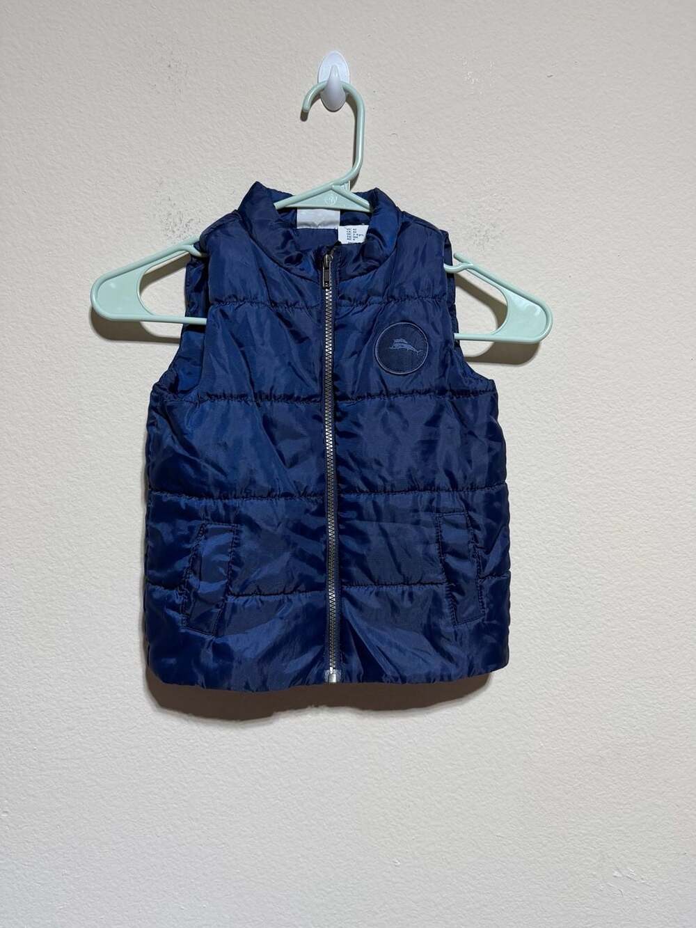 Tommy Bahama Toddler Boys Navy Blue Puffer Vest with Marlin Logo Patch Size 4T